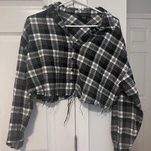 Forever 21 crop top flannel
